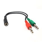 Cable de audio 2 macho 1 hembra