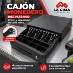 Cajón 4 billetes riel plastico